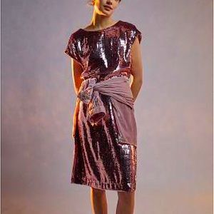 Anthropologie Sequin Mini Dress in Pink and Purple